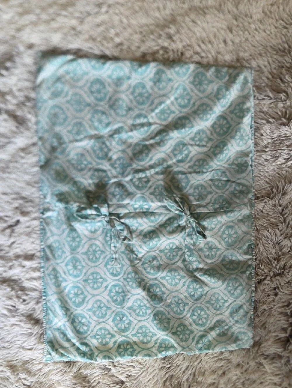 3 Colorful Floral Quilt Standard Shams– Aqua and Multicolor
